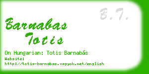 barnabas totis business card