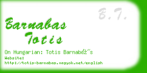 barnabas totis business card